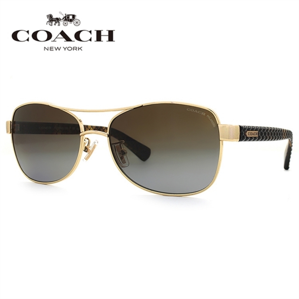 Coach HC7054 polarized sunglasses aviator style